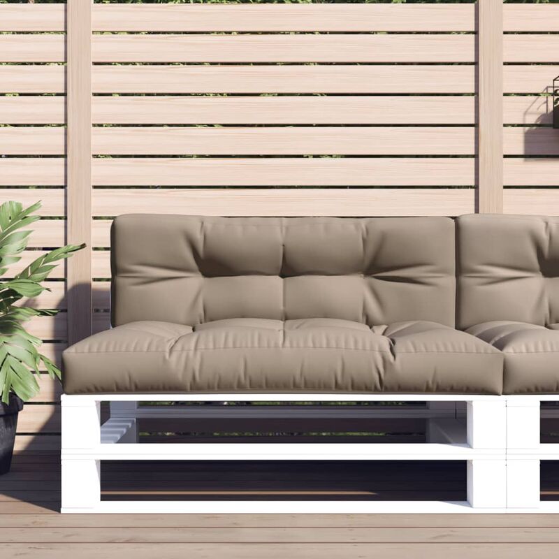 Coussins de canapé palette 2 pcs Taupe