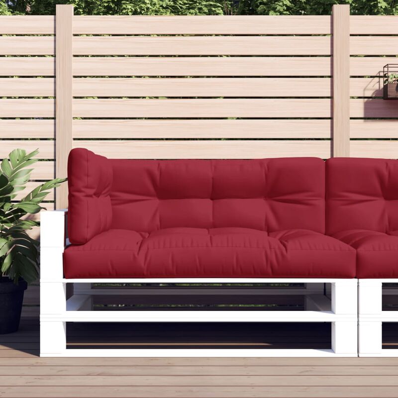 Coussins de canapé palette 3 pcs Rouge bordeaux