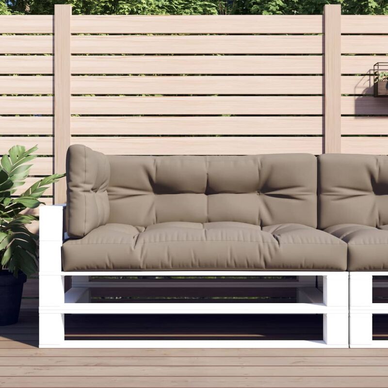 Coussins de canapé palette 3 pcs Taupe