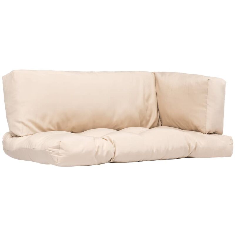 Coussins de palette 3 pcs Sable Polyester