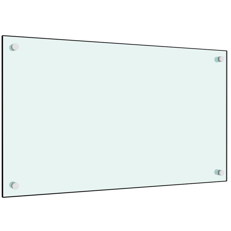 Dosseret de cuisine Blanc 70 x 40 cm Verre trempé