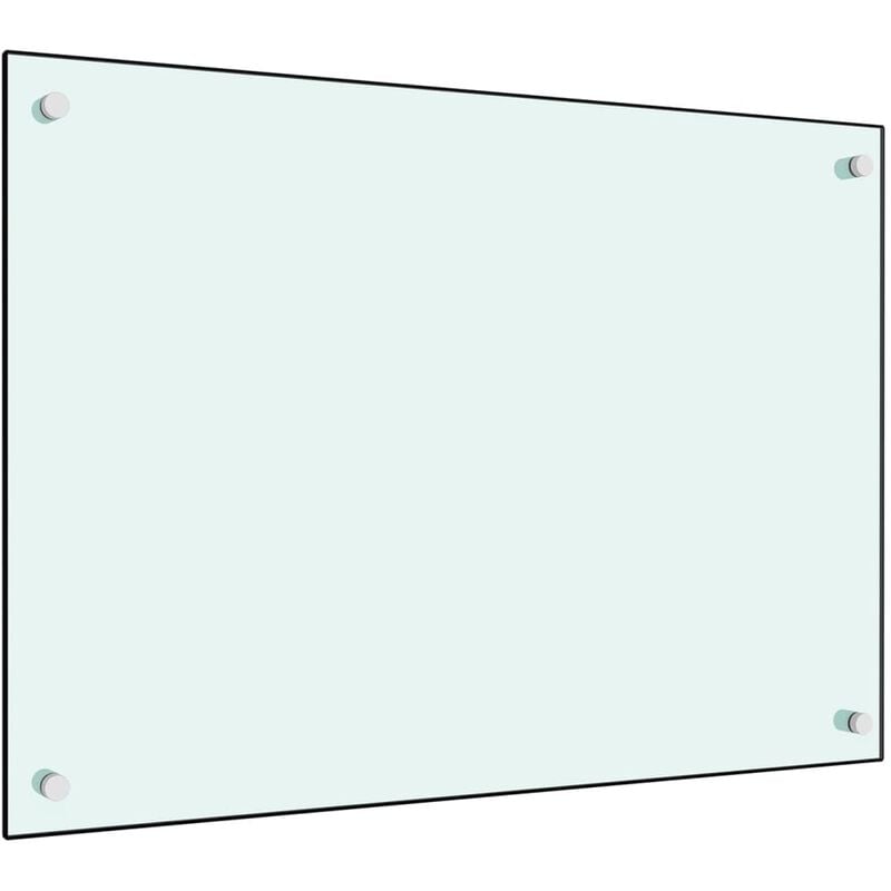 Dosseret de cuisine Blanc 70 x 50 cm Verre trempé
