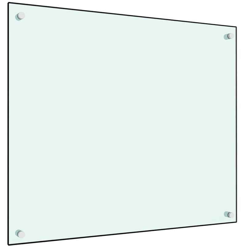 Dosseret de cuisine Blanc 70 x 60 cm Verre trempé