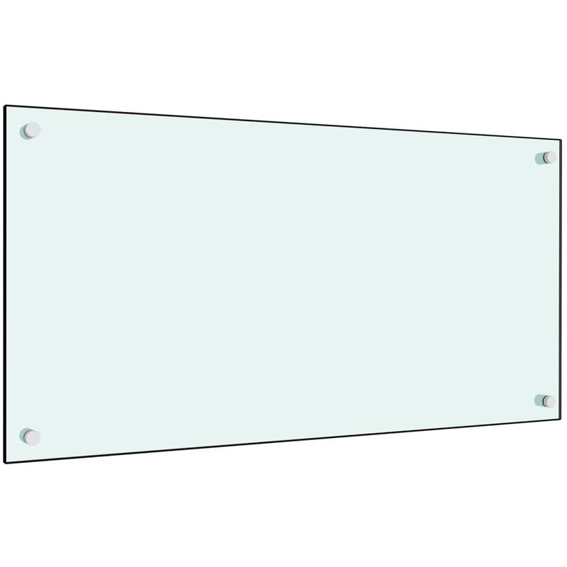 Dosseret de cuisine Blanc 80 x 40 cm Verre trempé