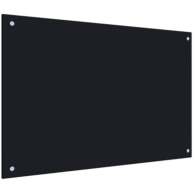 Dosseret de cuisine Noir 90 x 60 cm Verre trempé