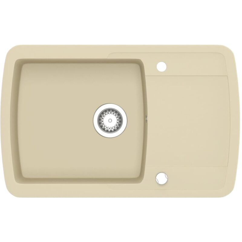 Évier de cuisine Granit Seul lavabo Beige
