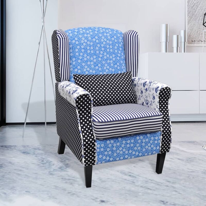 True Deal - Fauteuil avec design de patchwork Tissu
