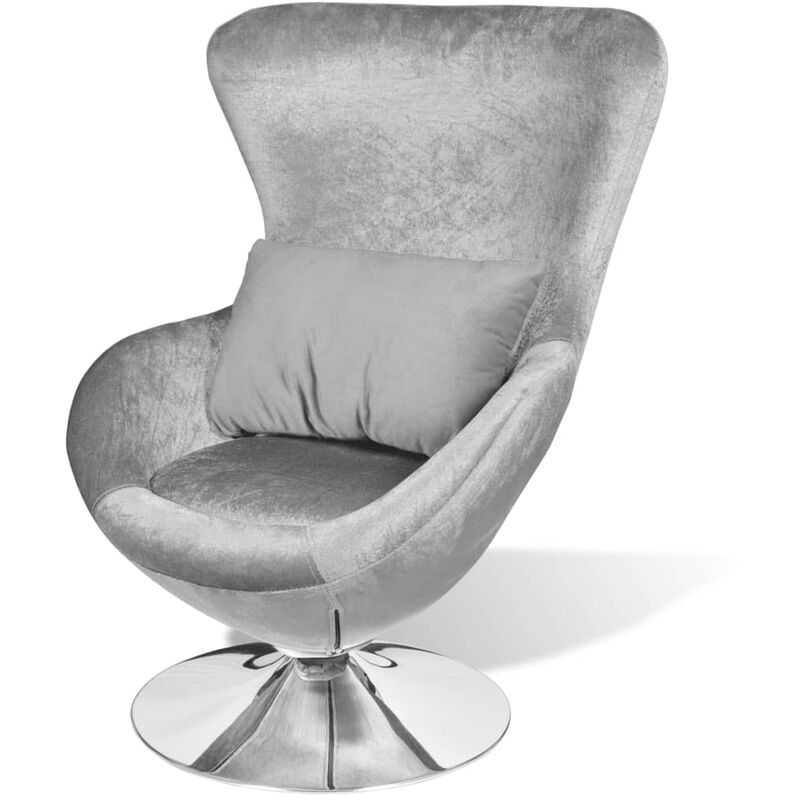 Fauteuil en forme d’œuf Argenté