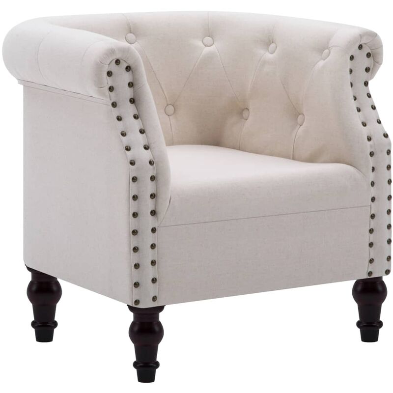 True Deal - Fauteuil Lin clair Tissu