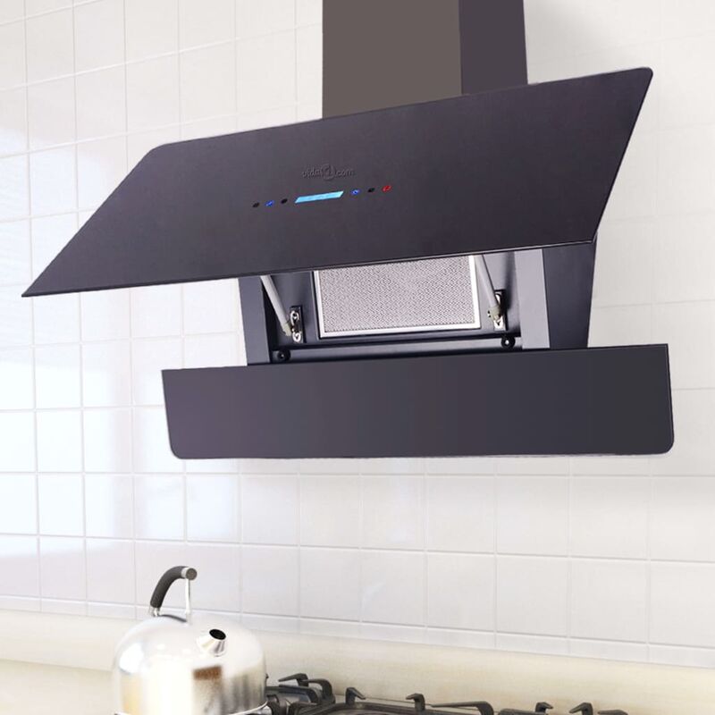Hotte avec écran tactile 900 mm Noir - True Deal