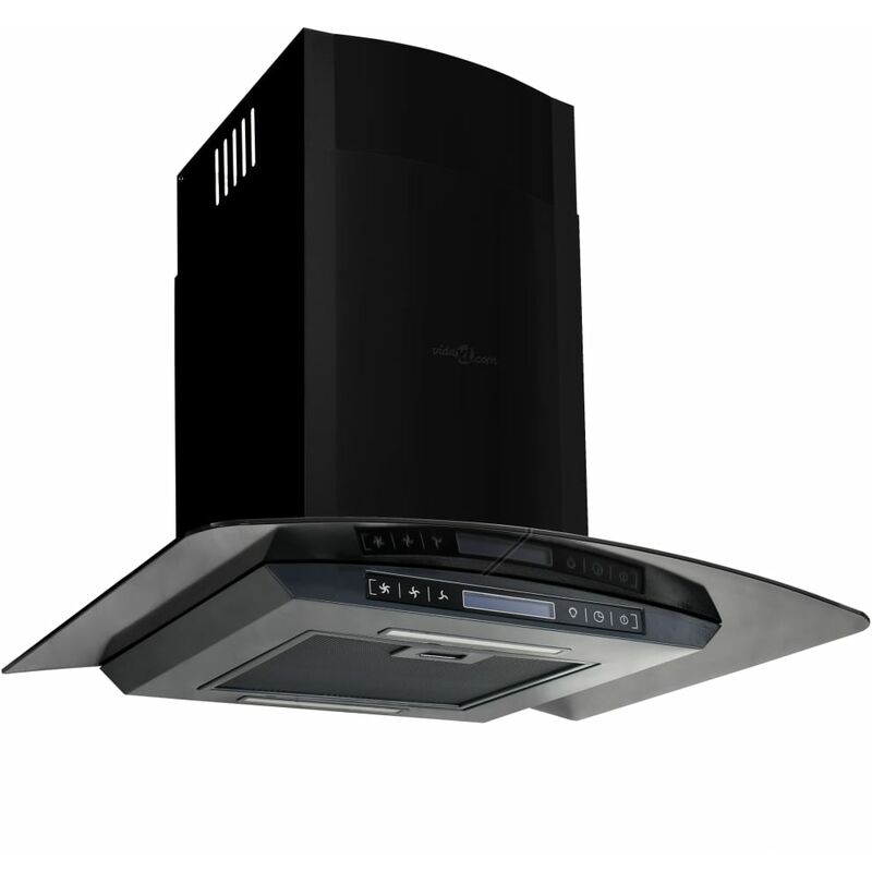 Hotte murale Acier inoxydable 756 m³/h 60 cm Noir - True Deal