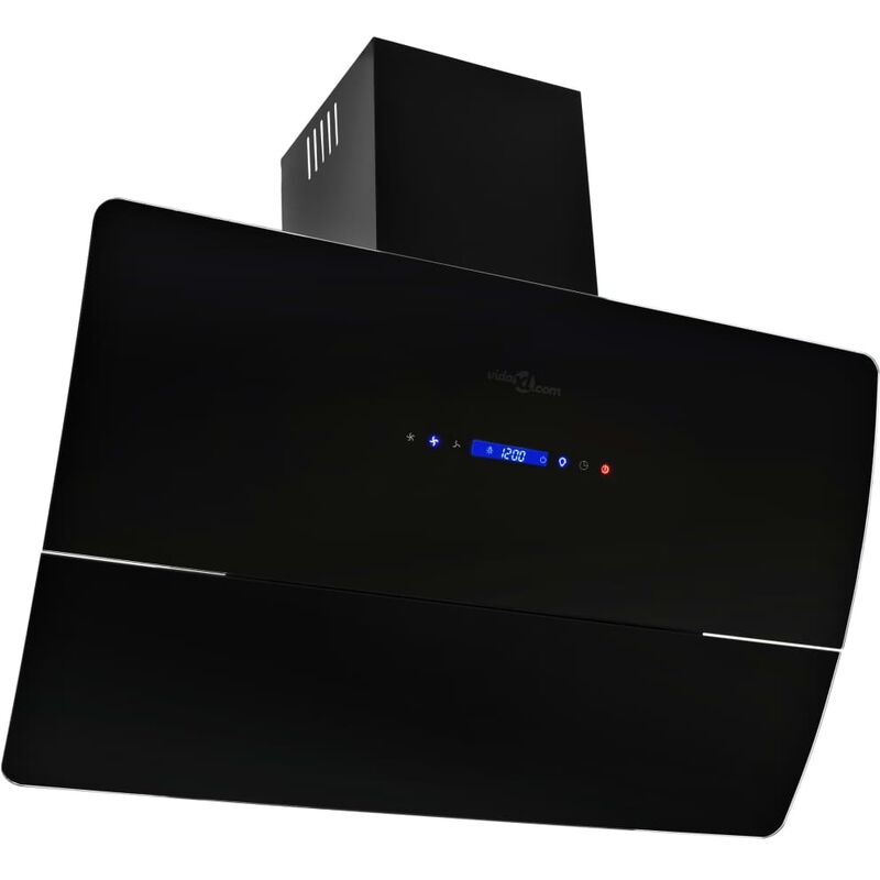 Hotte murale Acier inoxydable 756 m³ / h 90 cm Noir - True Deal