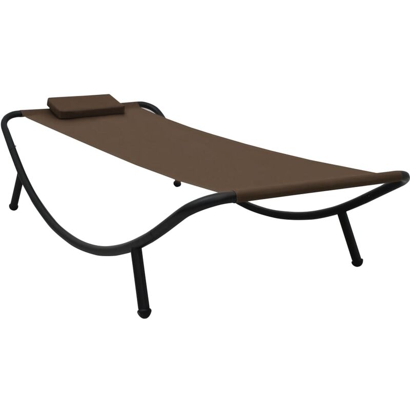 Lit de jardin Marron 200x90 cm Acier