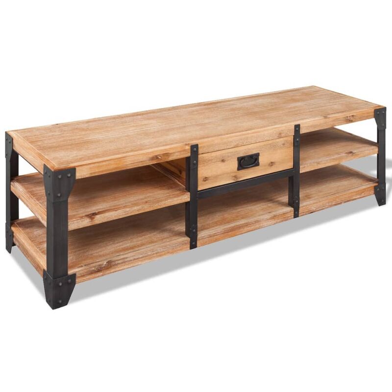 Meuble TV 140 x 40 x 45 cm Bois d'acacia massif