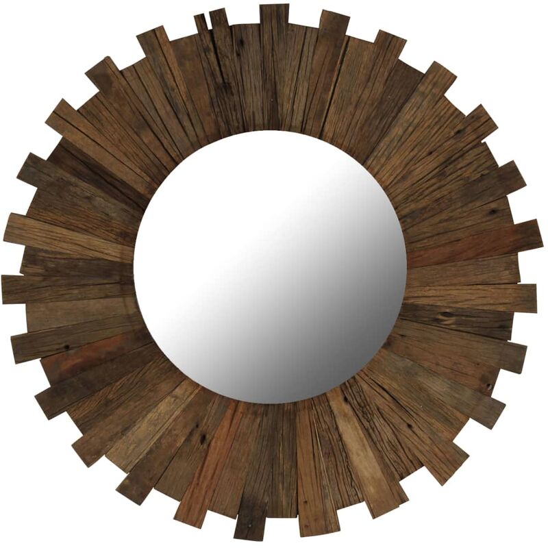 Miroir mural Bois de récupération massif 70 cm