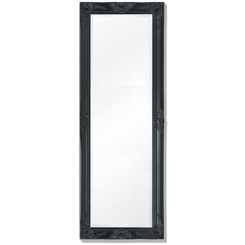 True Deal - Miroir mural Style baroque 140 x 50 cm Noir