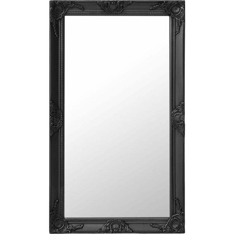Miroir mural style baroque 60x100 cm Noir