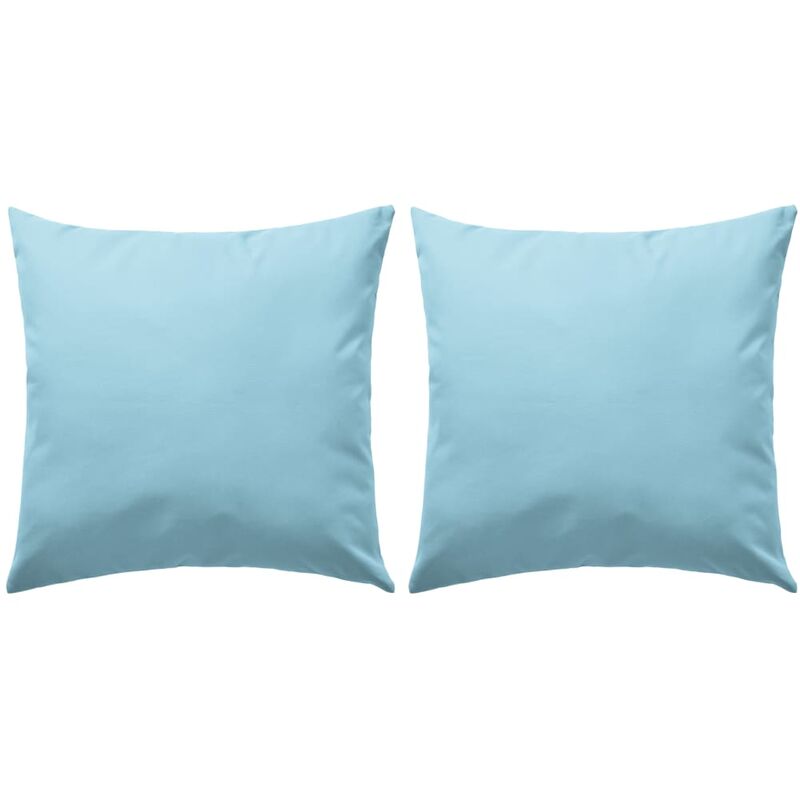 Oreiller d'extérieur 2 pcs 45 x 45 cm Bleu clair