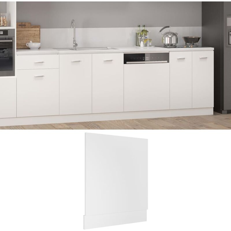 True Deal - Panneau de lave-vaisselle Blanc 59,5x3x67 cm Aggloméré