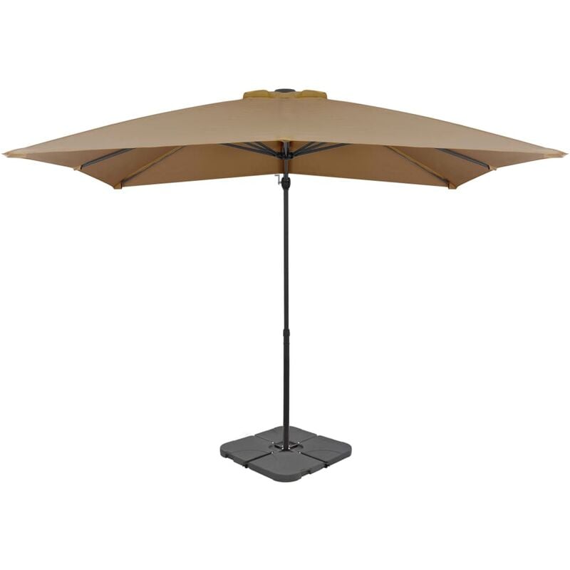 Parasol avec base portable Taupe