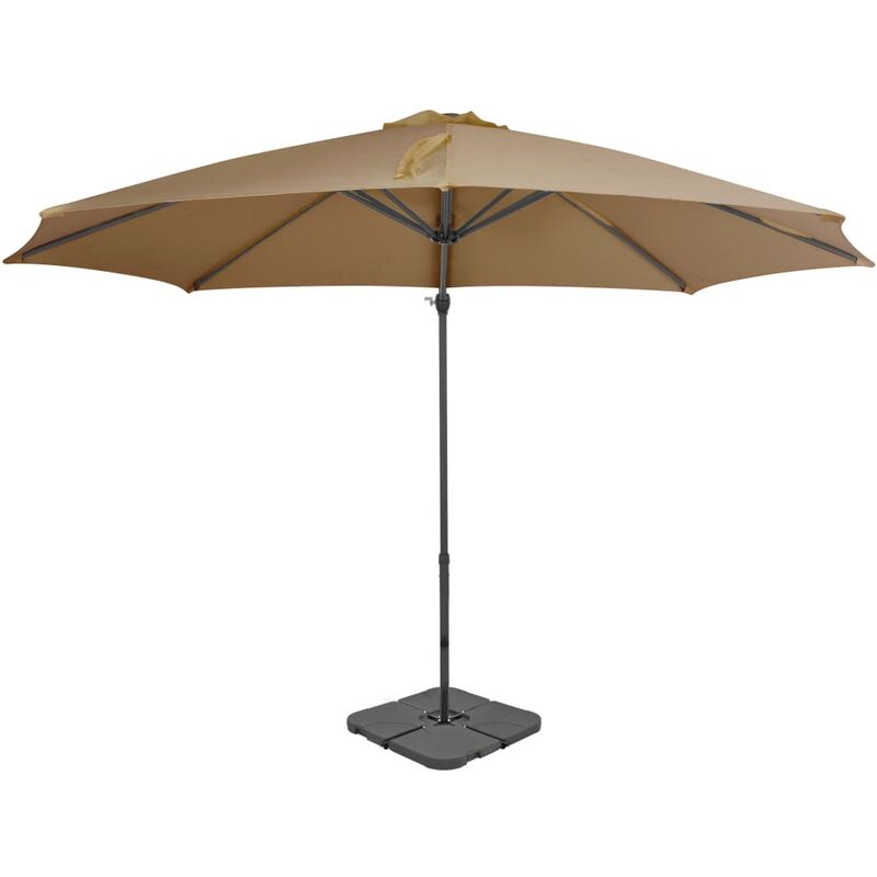 Parasol avec base portable Taupe