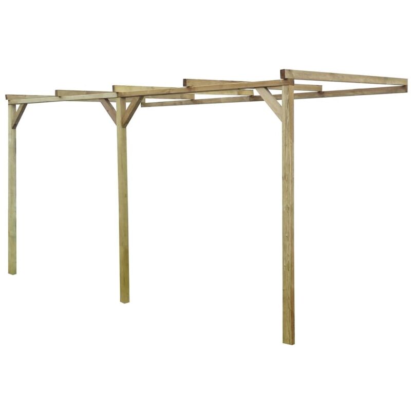 Pergola à appentis 2 x 4 x 2,2 m Bois