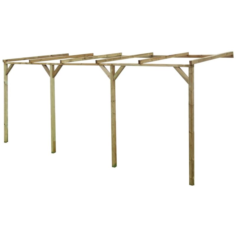 Pergola à appentis 2 x 5 x 2,2 m Bois
