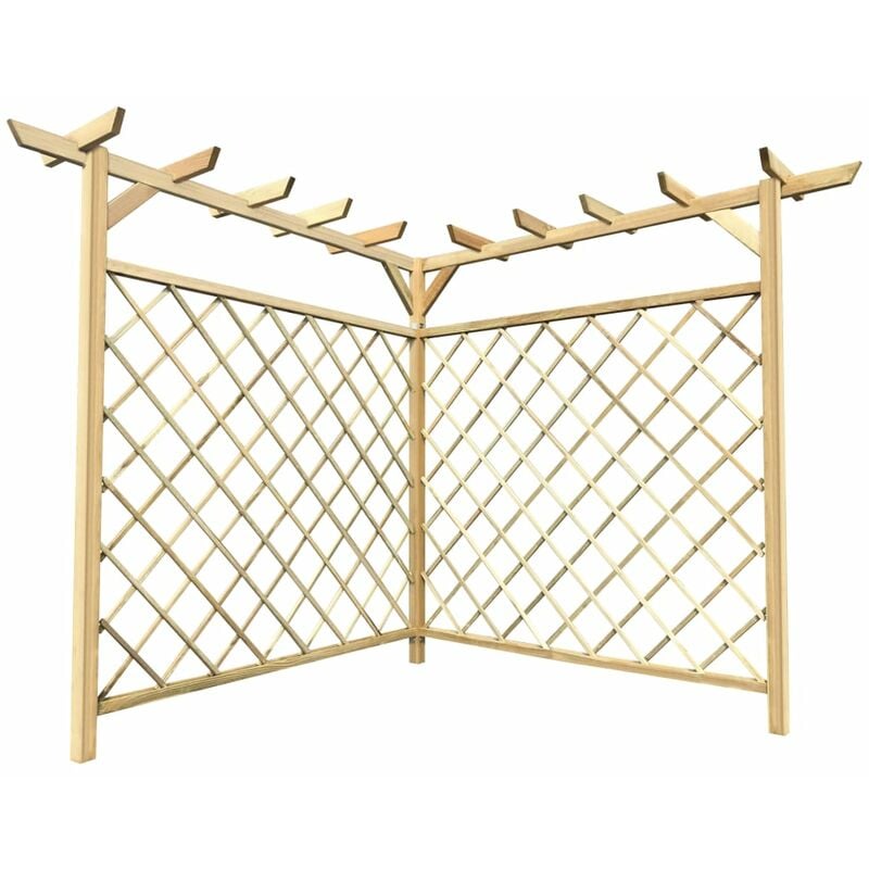 Pergola d'angle 160 x 160 x 197 cm Bois de Pin Imprégné - True Deal
