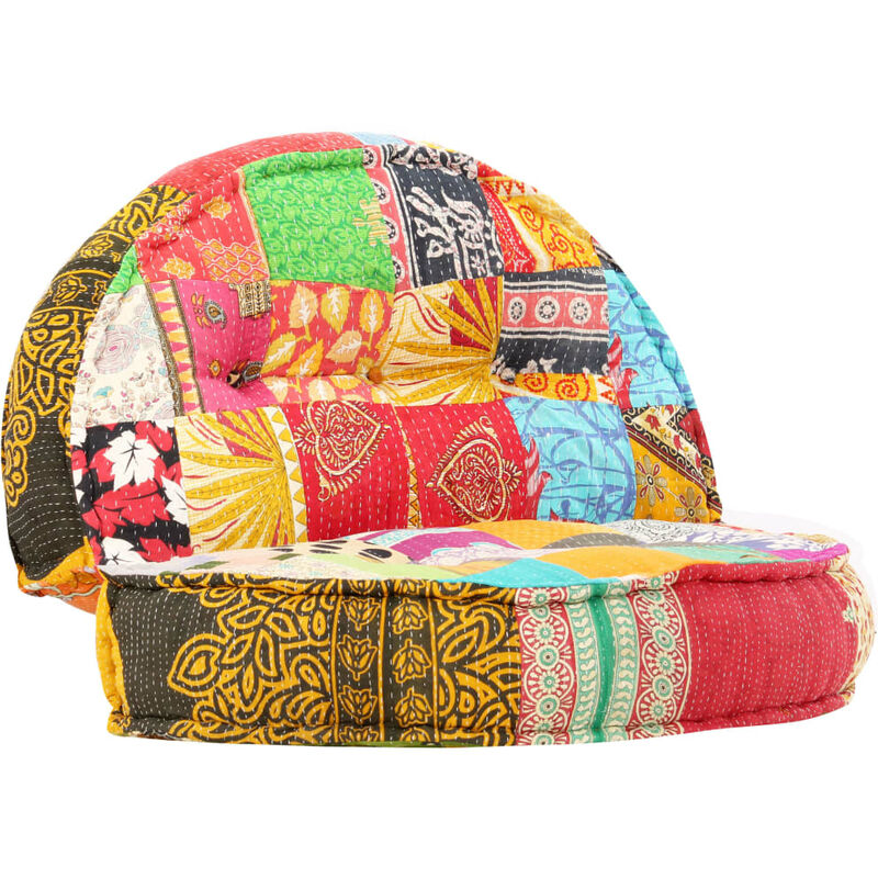 Pouf 100x20 cm Patchwork Tissu - True Deal