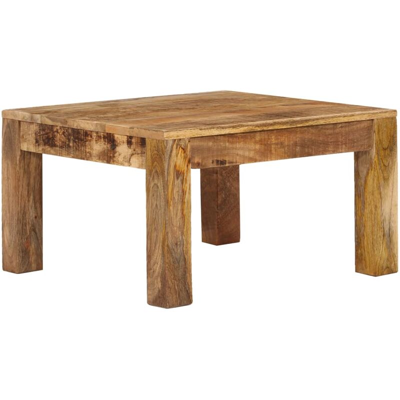 Table basse 60 x 60 x 35 cm Bois de manguier massif