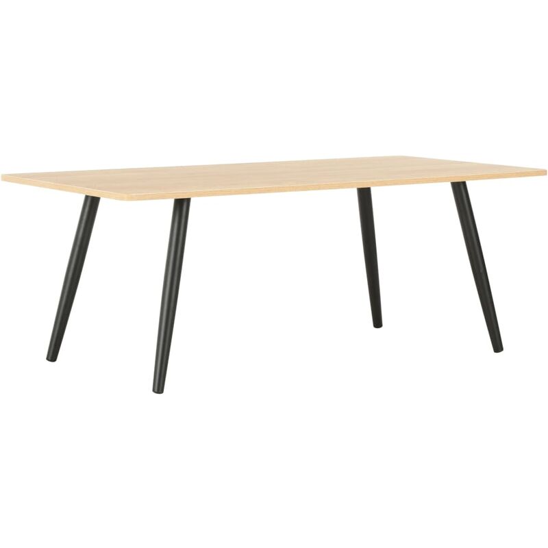 Table basse Noir et chêne 120x60x46 cm