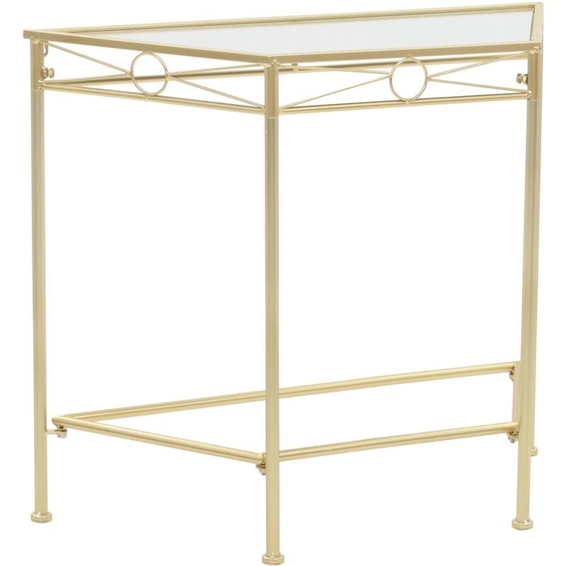 True Deal - Table d'appoint Style vintage Métal 87 x 34 x 73 cm Doré
