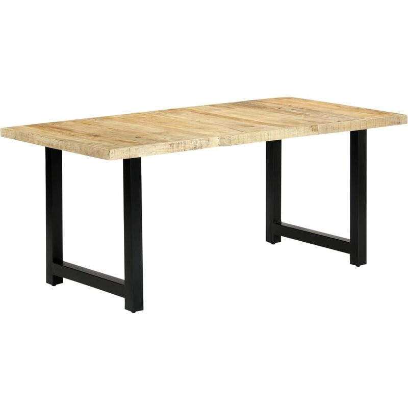 table de salle a manger style industriel 180x90x76 cm bois manguier massif