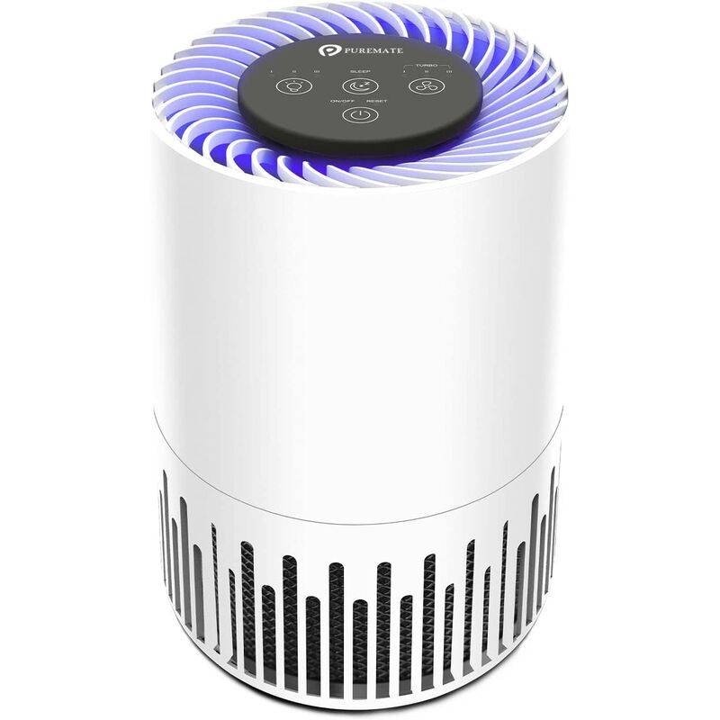 Image of True hepa Air Purifier with 4 Speed Settings – White - White