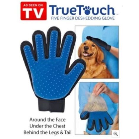 True Touch deShedding Gant doux et efficace Toilettage de chien