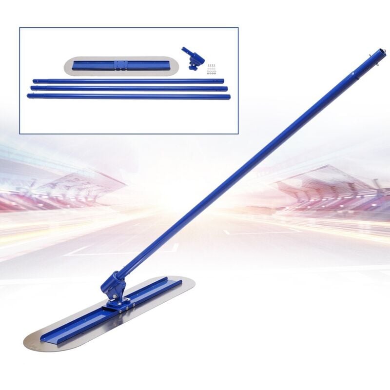 Truelle à béton avec manche de 70.86INCH Petite truelle, grande truelle à béton, outil à béton en acier inoxydable, outil de lissage de surface de