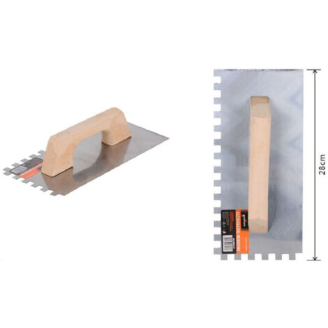 Truelle En Acier Truelle 28 Cm Manche En Bois Spatule De Maçon Cranchée 90513
