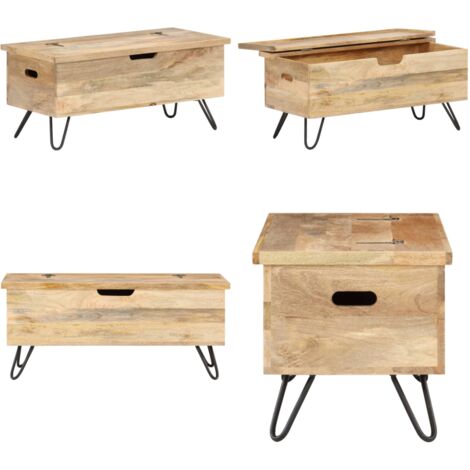 Truhe 90x40x45 cm Mango Massivholz - Truhe -  Truhen - Home & Living