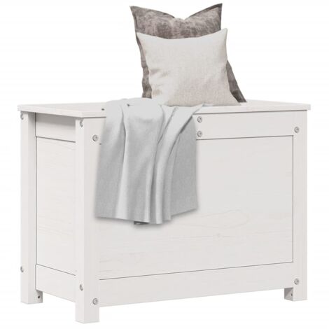 Truhe Weiß 60x32x45,5 cm Massivholz Kiefer CFW351339