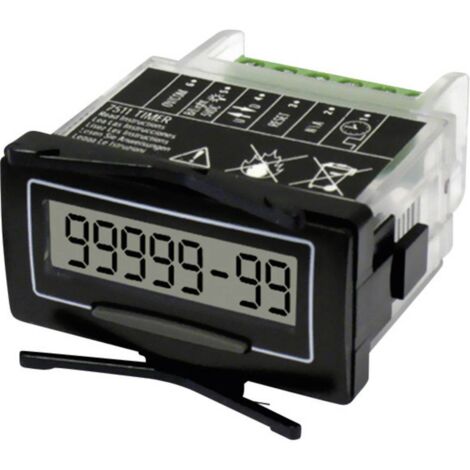Trumeter 7511HV contatore ore di esercizio, autoalimentato dimensione incasso 45 x 20 mm