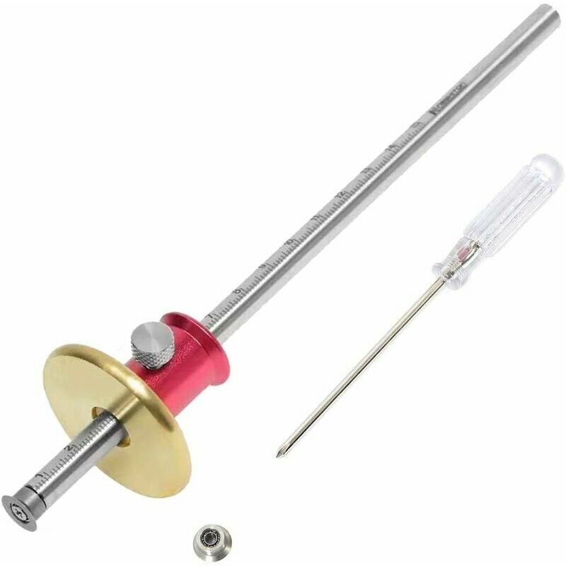 Sevengirl - Trusquin de traçage, avec roue pour bois tendres et durs, tournevis inclus b, verrou de sécurité, fonction de micro réglage