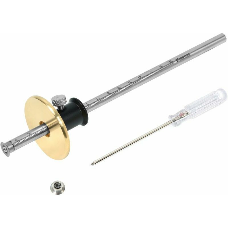 Famille - gabrielle Trusquin de traçage, avec roue pour bois tendres et durs, verrou de sécurité, fonction de micro réglage, tournevis inclus a