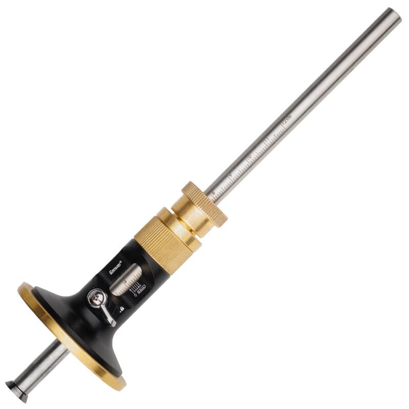 Trusquin de traçage, avec roue pour bois tendres et durs, verrou de sécurité, fonction de micro réglage, tournevis inclus a