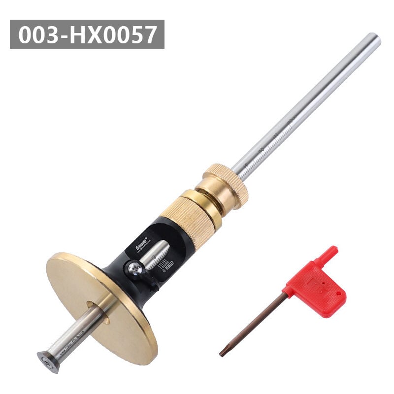 Bluedeer - Trusquin de traçage, avec roue pour bois tendres et durs, verrou de sécurité, fonction de micro réglage(noir)