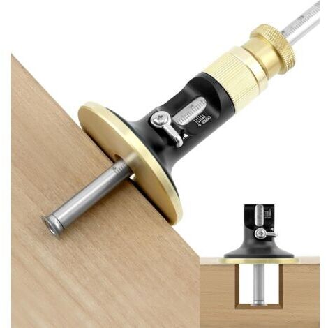 ® Trusquin with Micro Adjustment Function - Carpenter Trusquin for Tracing and Depth Measurement - Metric Reading 12cm