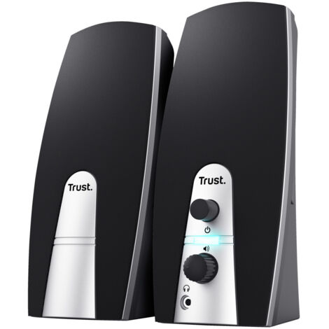 Trust 24660 Set di Altoparlanti 5 W PC PC Portatile 2.0 canali Nero Metallico