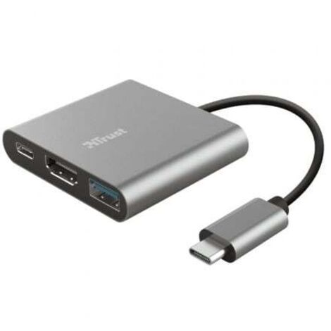 Trust Dalyx USB 3.2 Gen 1 (3.1 Gen 1) Type-C Aluminium, Schwarz