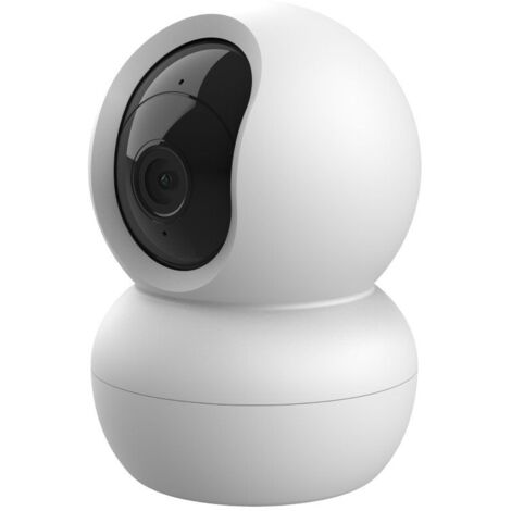 Trust IPCAM-2800 Indoor WiFi Surveillance Camera, 360° Kamera mit Nachtsicht, integrierter Sirene und Mikrofon, Personenerkennung, Kamera mit App, Videoüberwachung, White
