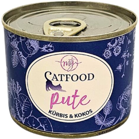 Truthahn mit Kürbis  Monoprotein Katzenfutter  Verdauungsprobleme  My Catfood 200g