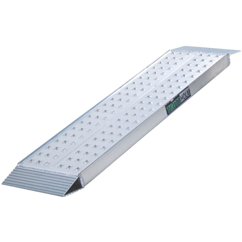 Image of Baumarktplus - trutzholm 1 x Auffahrrampe 150 x 28 cm Traglast 270 kg Alu grau gelocht Verladerampe